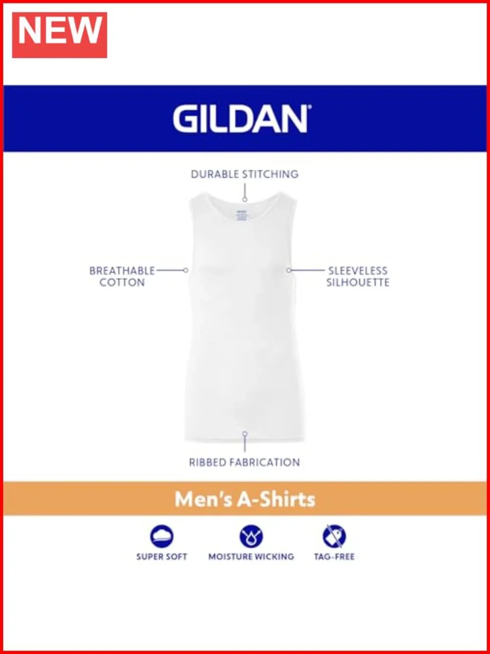 Men's Tank Tops Undershirts Multipack 6-Pack Cotton